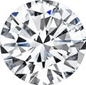 Round cut diamond