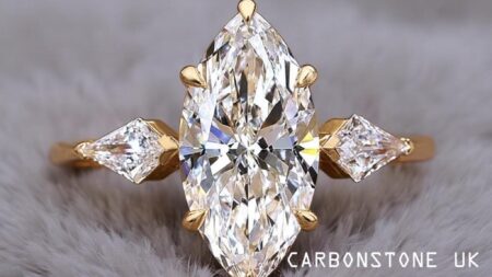 Three Stone Marquise Cut Engagement Ring