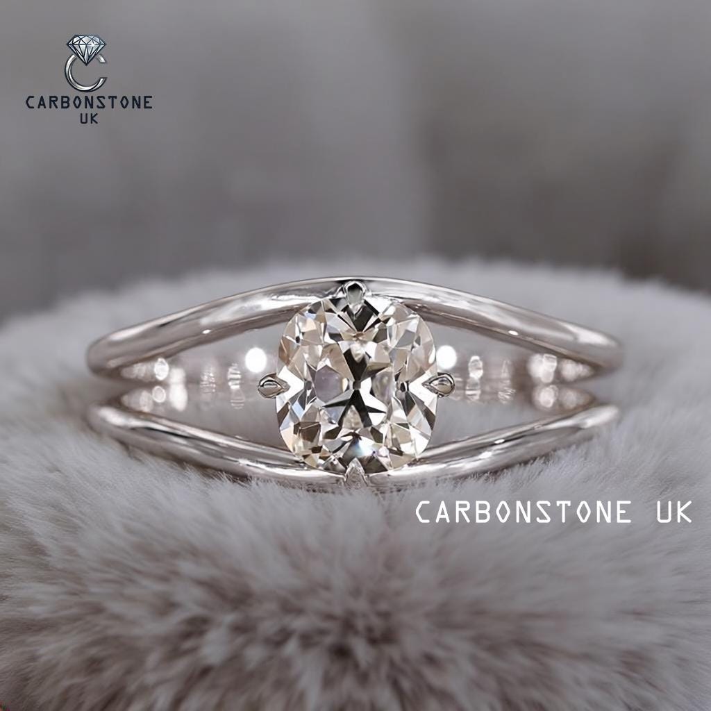 Solitaire Cushion Cut Wedding Band in Sterling Silver