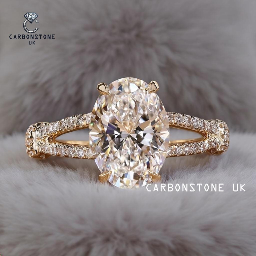 Hidden Halo Oval Cut Engagement Ring