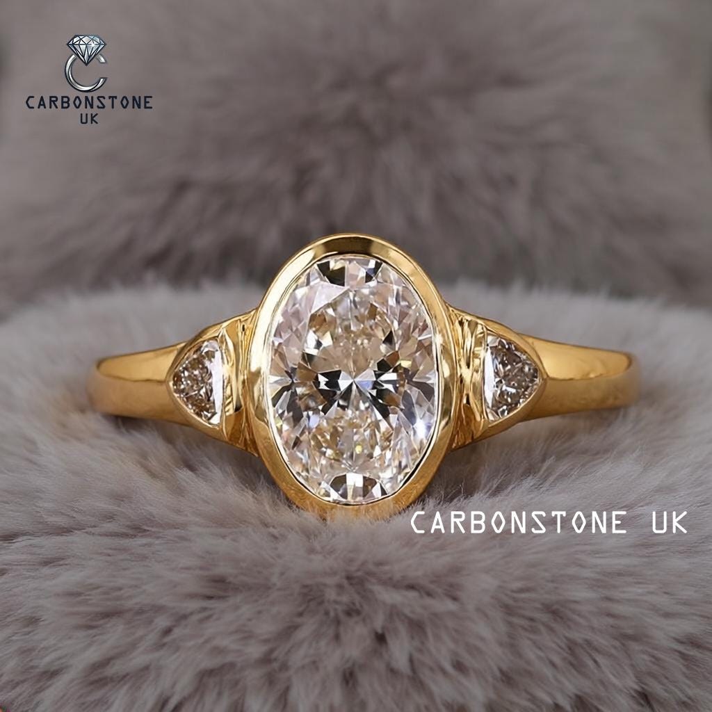 Three Stone Oval Cut Engagement Ring