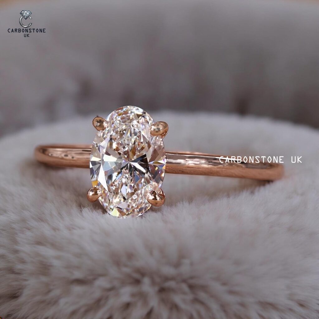 Solitaire Oval Cut Engagement Ring