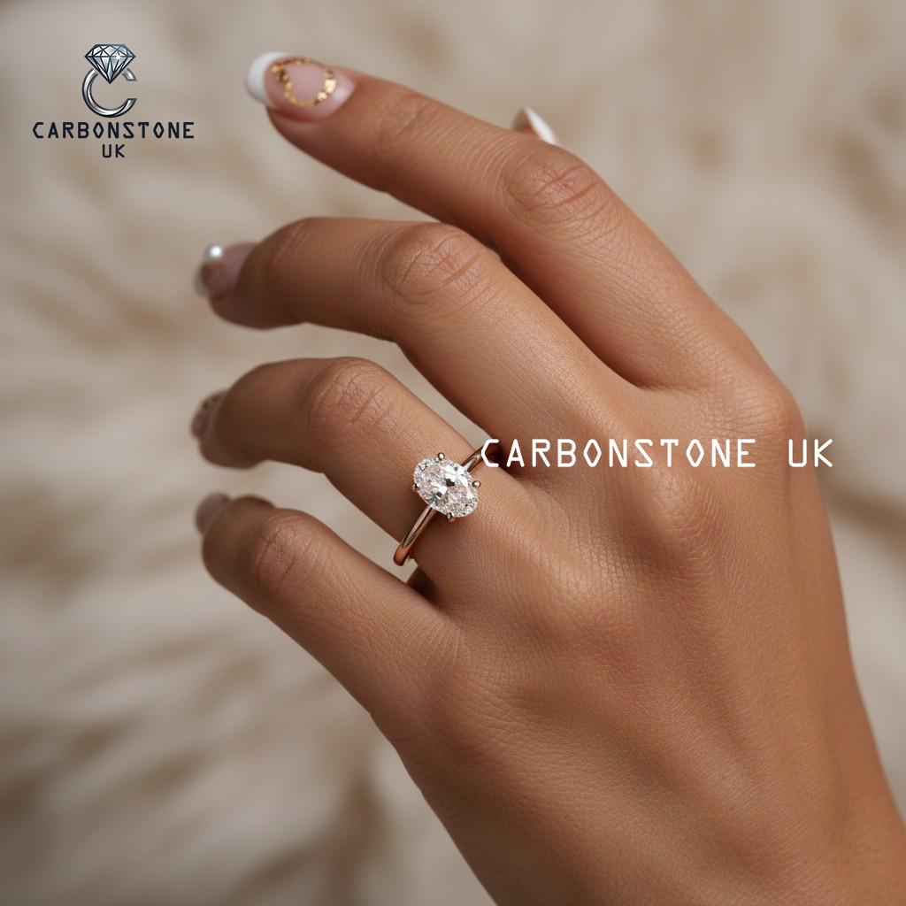 Solitaire Oval Cut Engagement Ring
