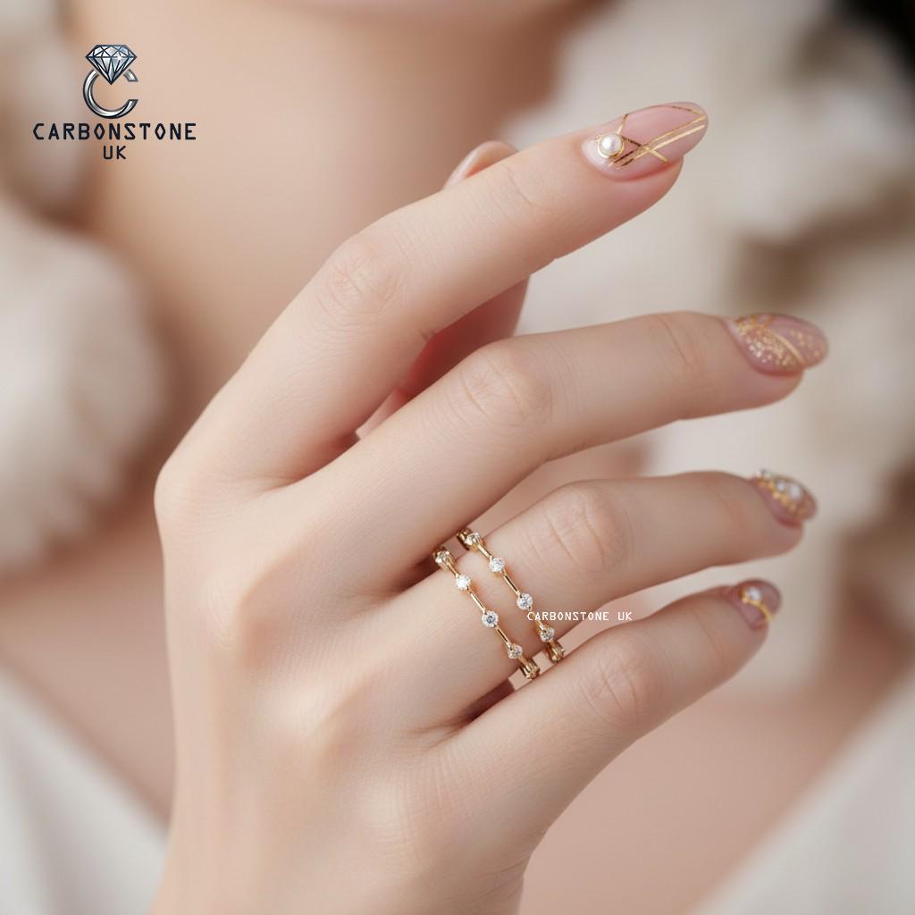 Stackable Round Cut Full Eternity Band