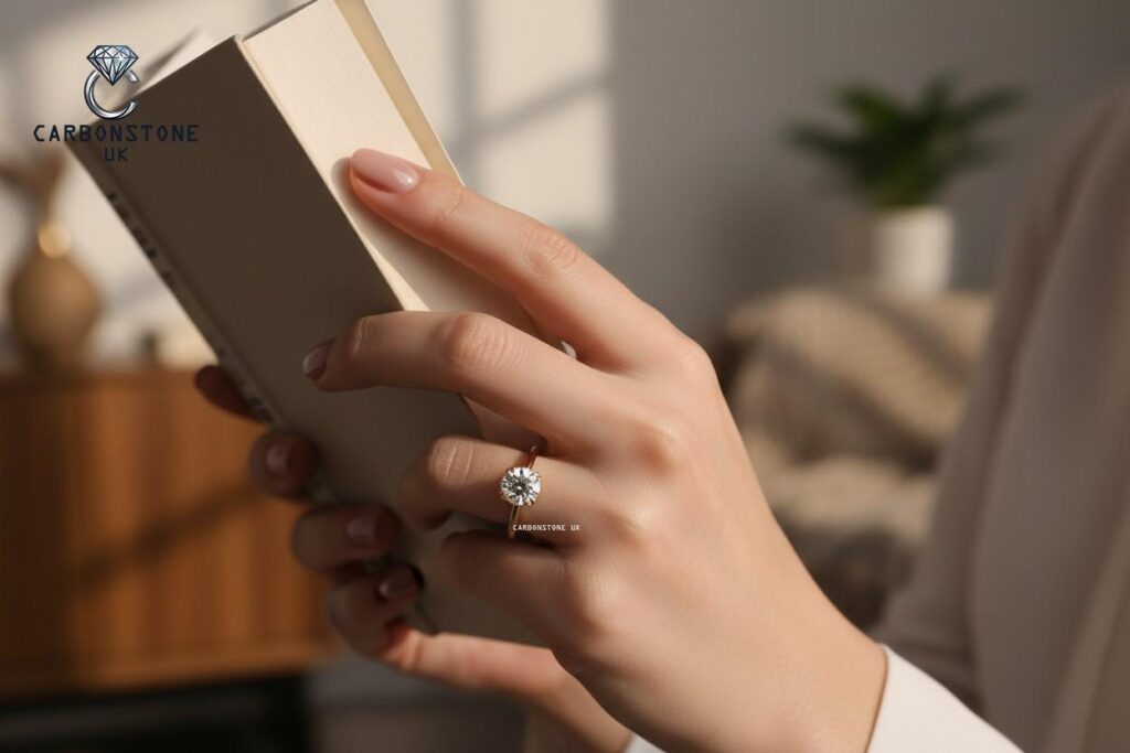 Stackable Round Cut Three Quarter Eternity Band