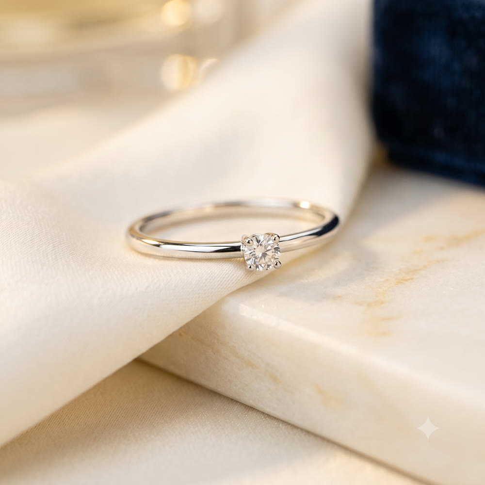 Minimalist engagement ring