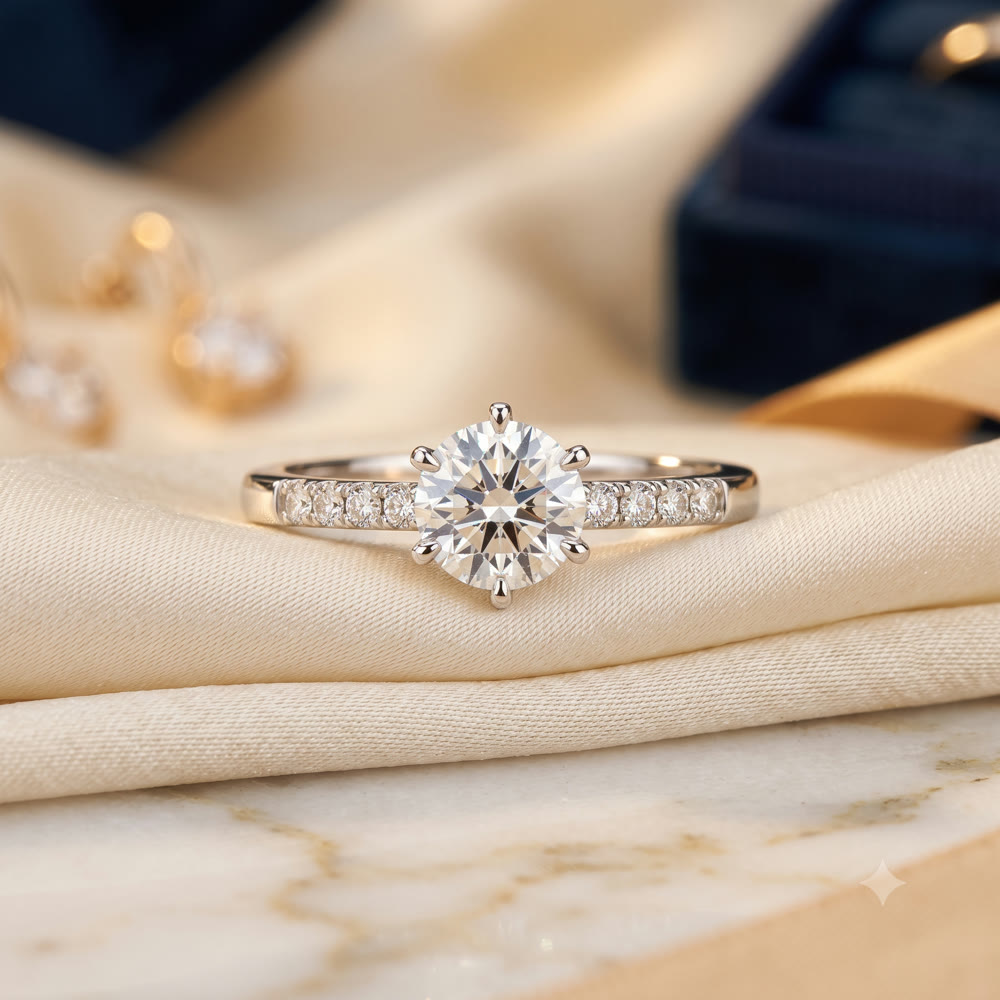 Side Stones engagement ring