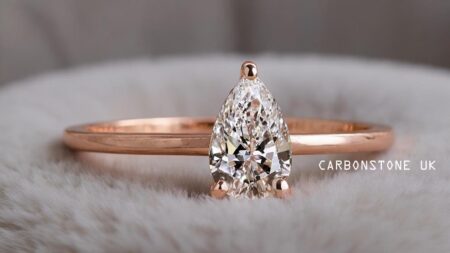 Stackable Pear Cut Engagement Ring