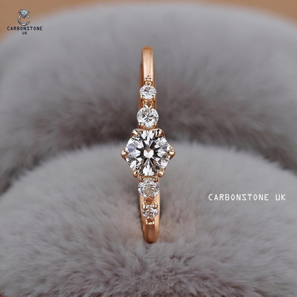 Minimalist Round Cut Engagement Ring
