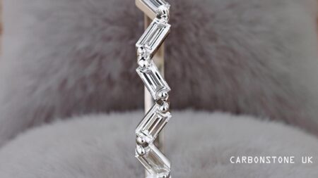Stackable Baguette Cut Half Eternity Band