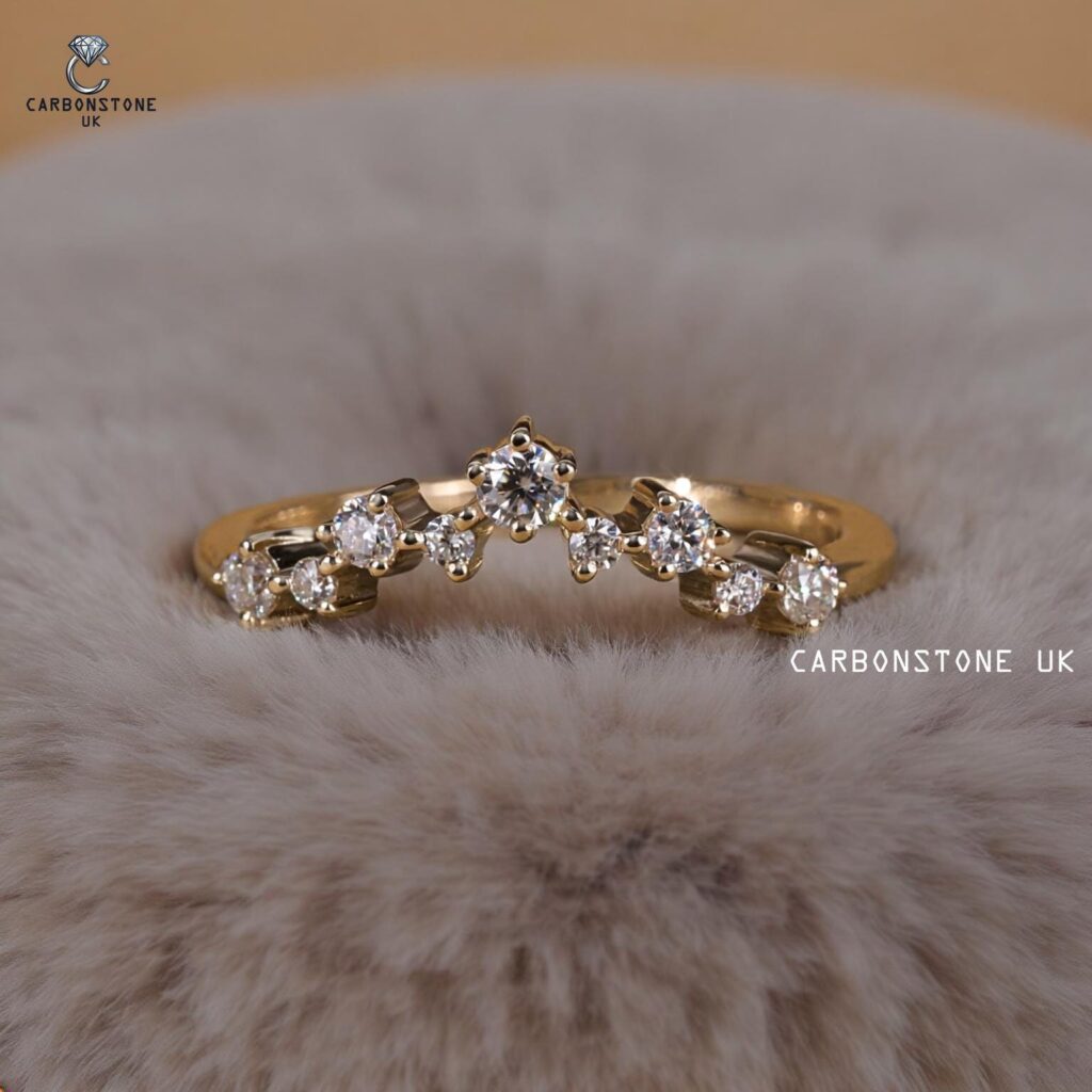 Tiara Round Cut Wedding Band