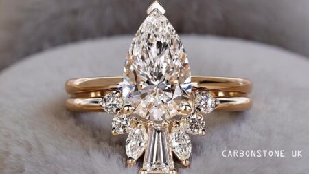 Curved Pear Cut Bridal Set