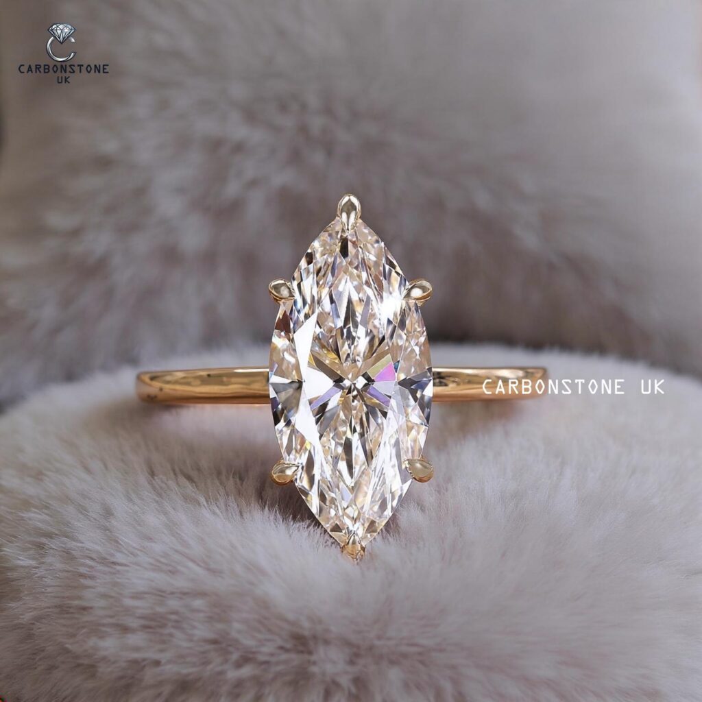 Solitaire Marquise Cut Engagement Ring