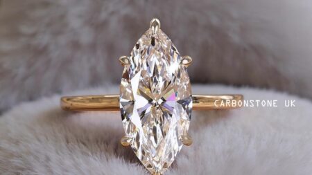 Solitaire Marquise Cut Engagement Ring