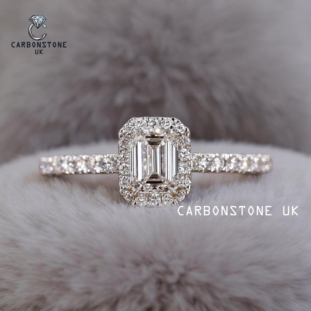 Solitaire Emerald Cut Engagement Ring