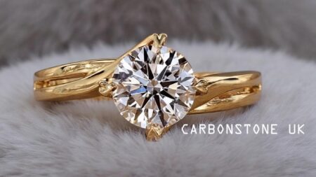 Twisted Round Cut Engagement Ring
