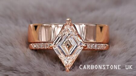 Lozenge Cut Bridal Set in Rose Gold