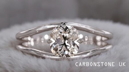 Solitaire Cushion Cut Wedding Band in Sterling Silver
