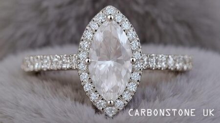 Halo Marquise Cut Engagement Ring in White Gold