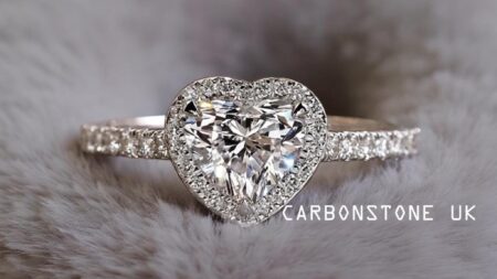 Halo Heart Cut Engagement Ring in Rose Gold