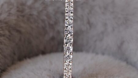 Stackable Round Cut Three Quarter Eternity Band