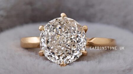 Solitaire Round Cut Engagement Ring in Rose Gold