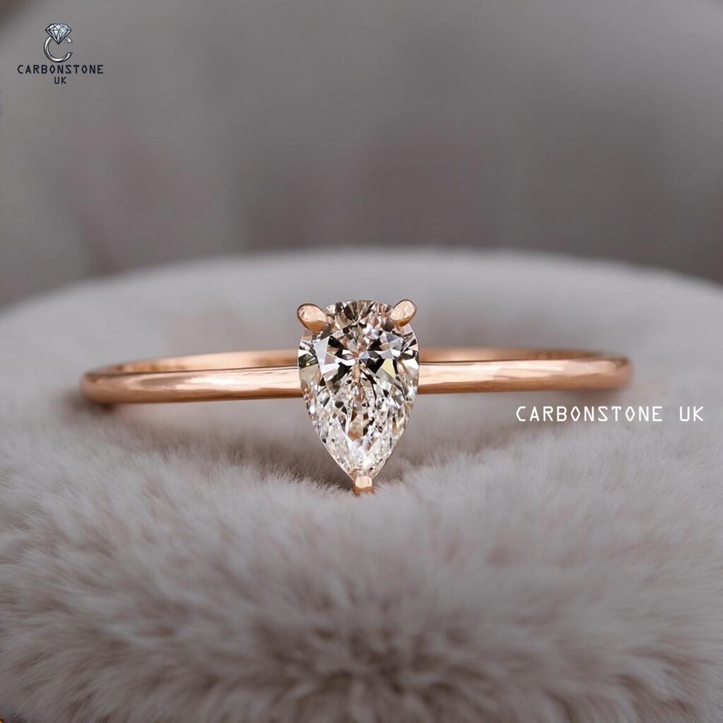 Stackable Pear Cut Engagement Ring