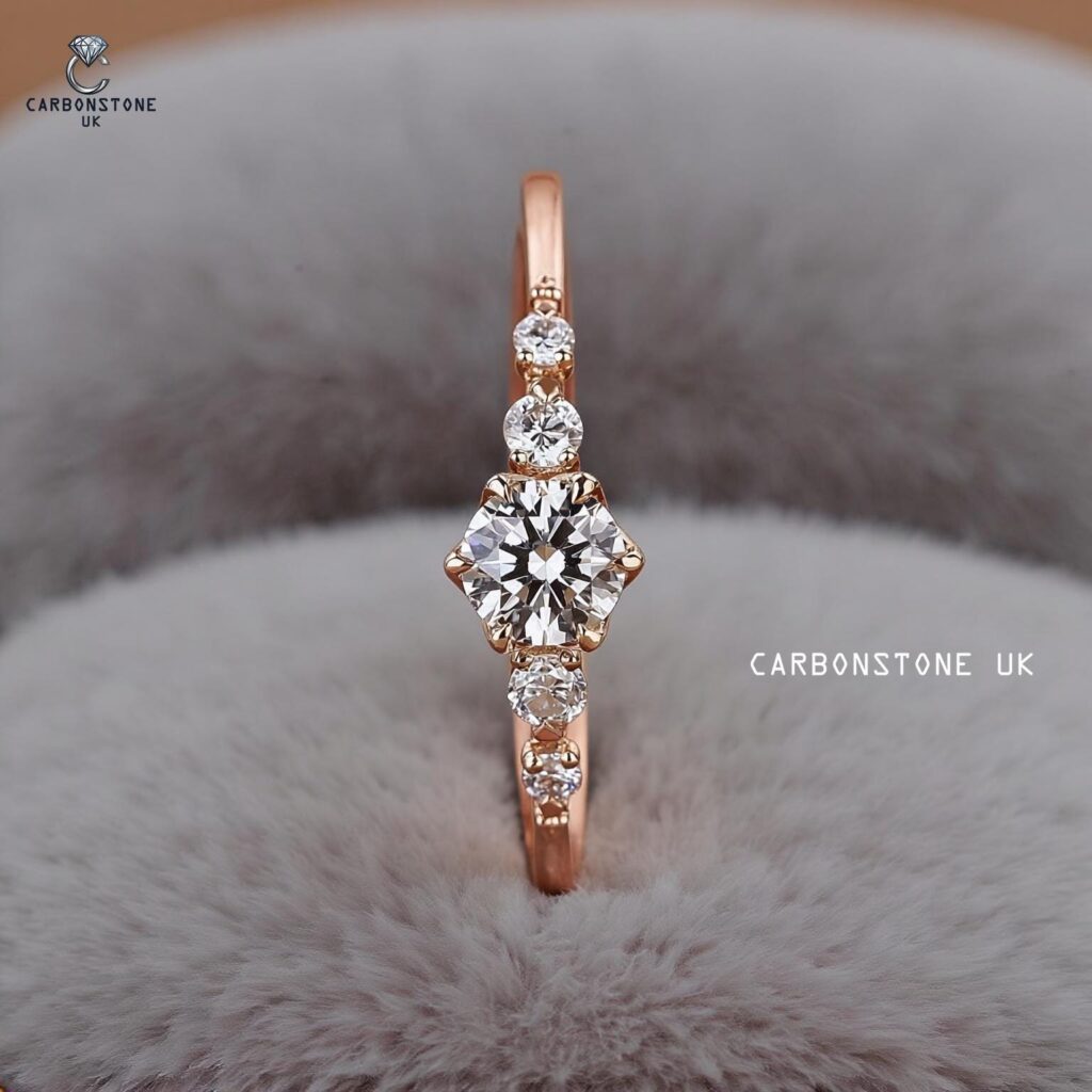 Minimalist Round Cut Engagement Ring