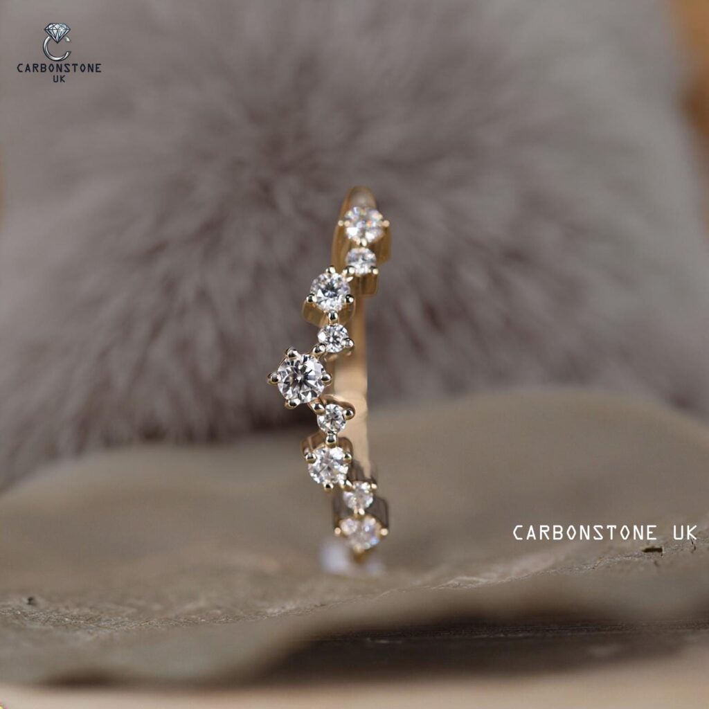 Tiara Round Cut Wedding Band