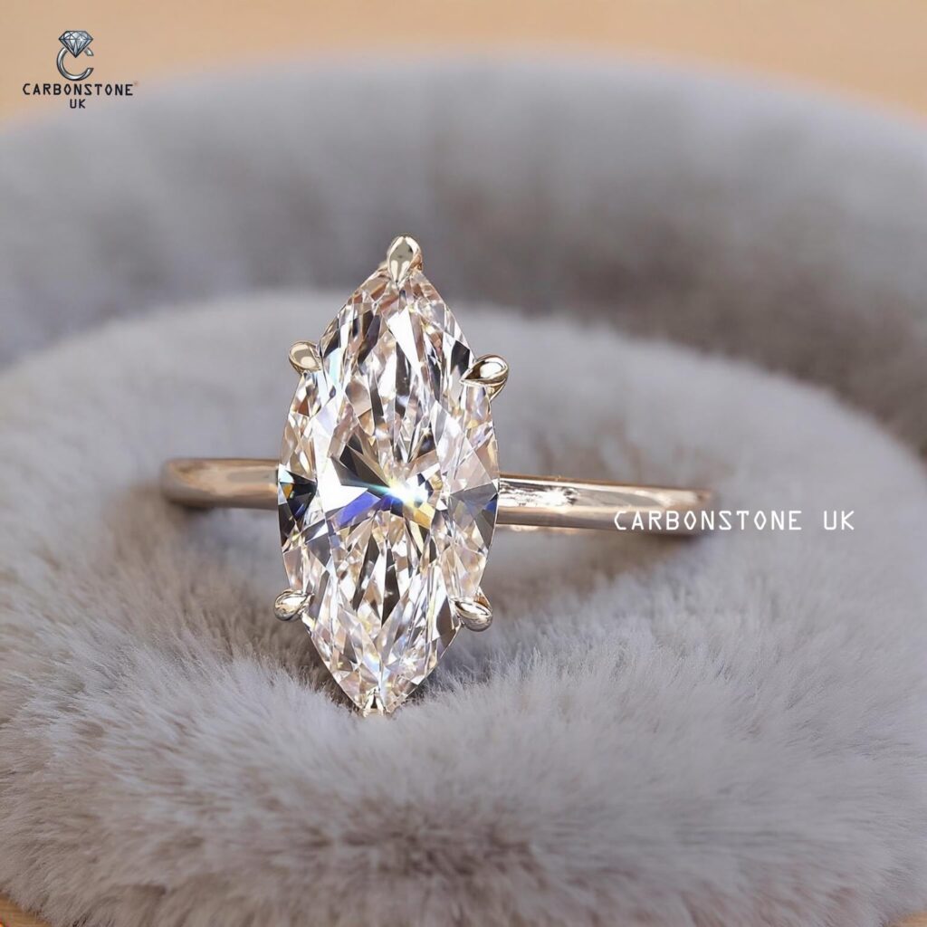 Solitaire Marquise Cut Engagement Ring