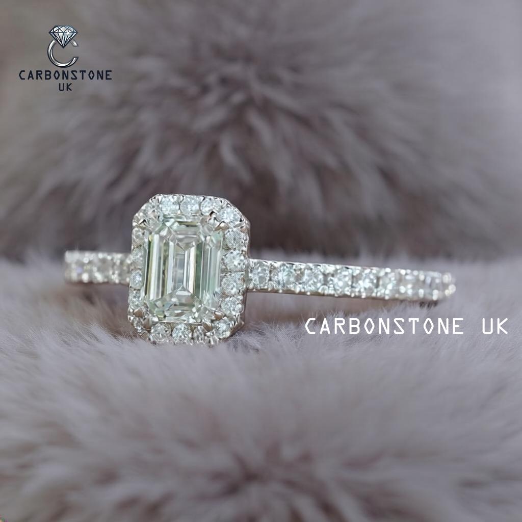 Solitaire Emerald Cut Engagement Ring