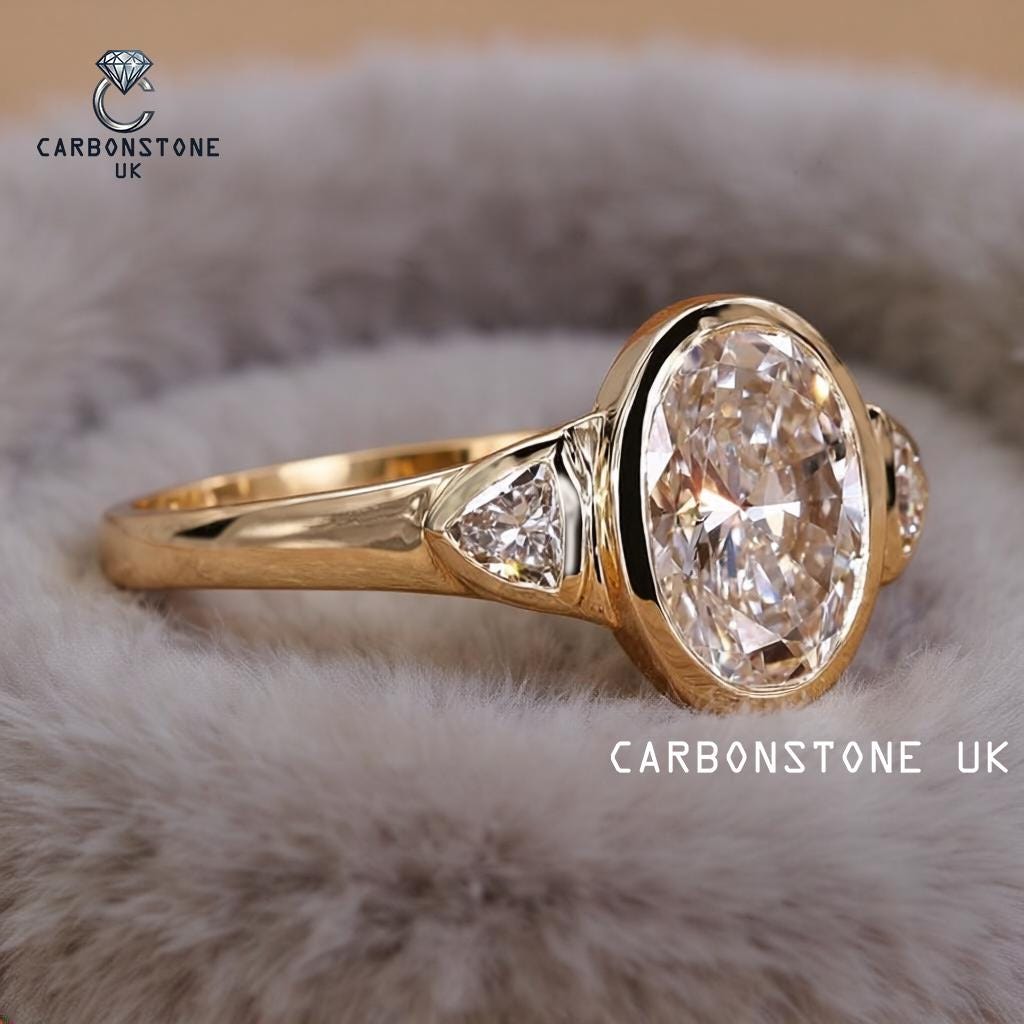 Three Stone Oval Cut Engagement Ring