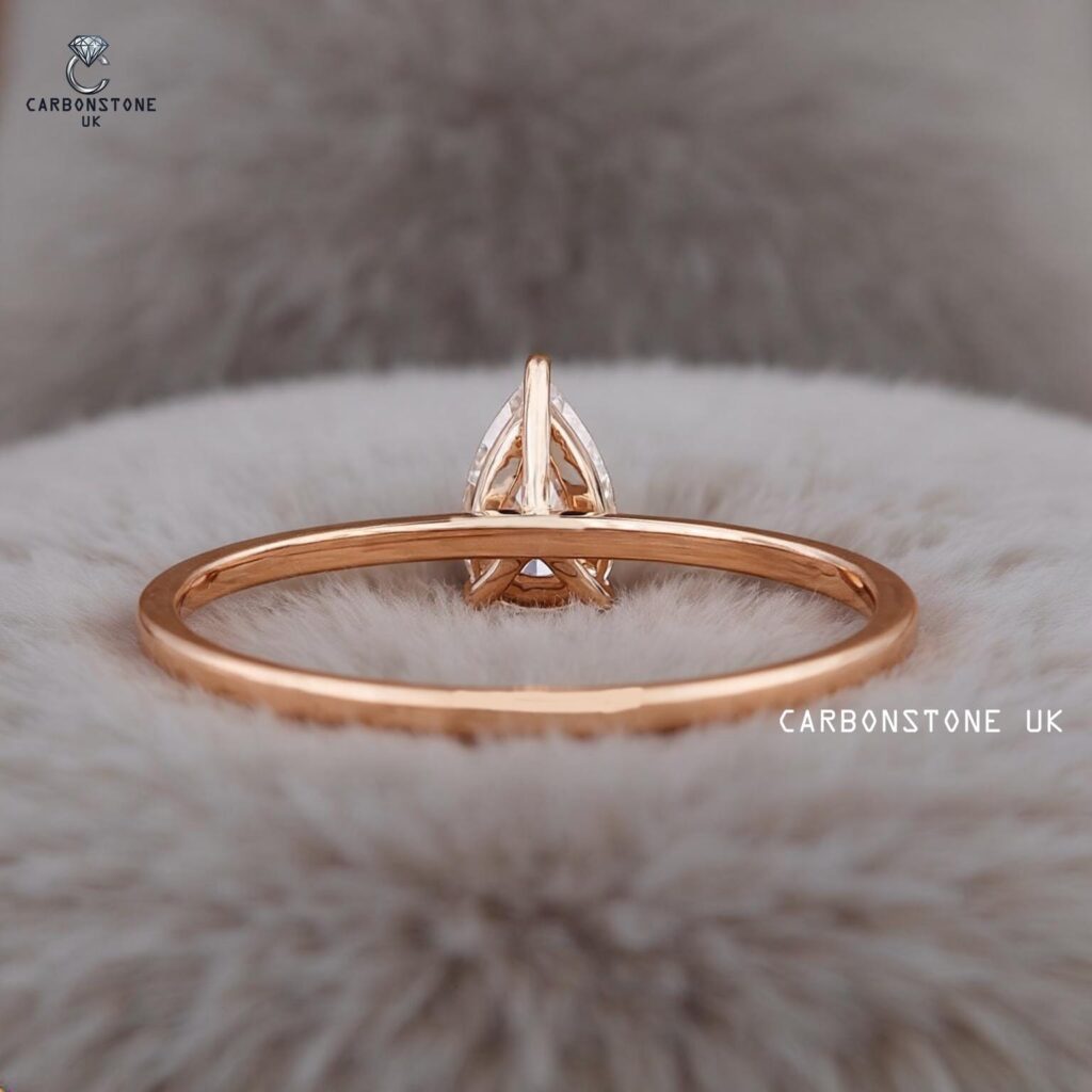 Stackable Pear Cut Engagement Ring