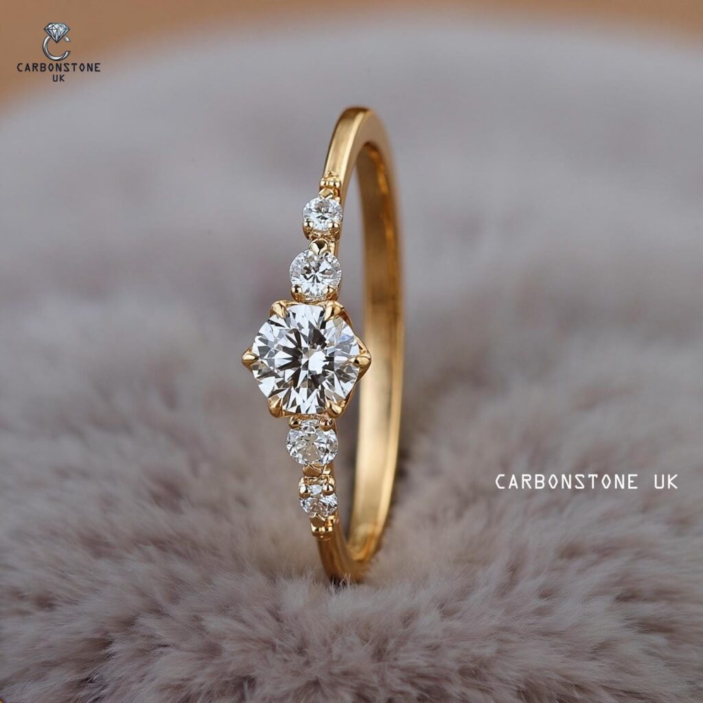 Minimalist Round Cut Engagement Ring