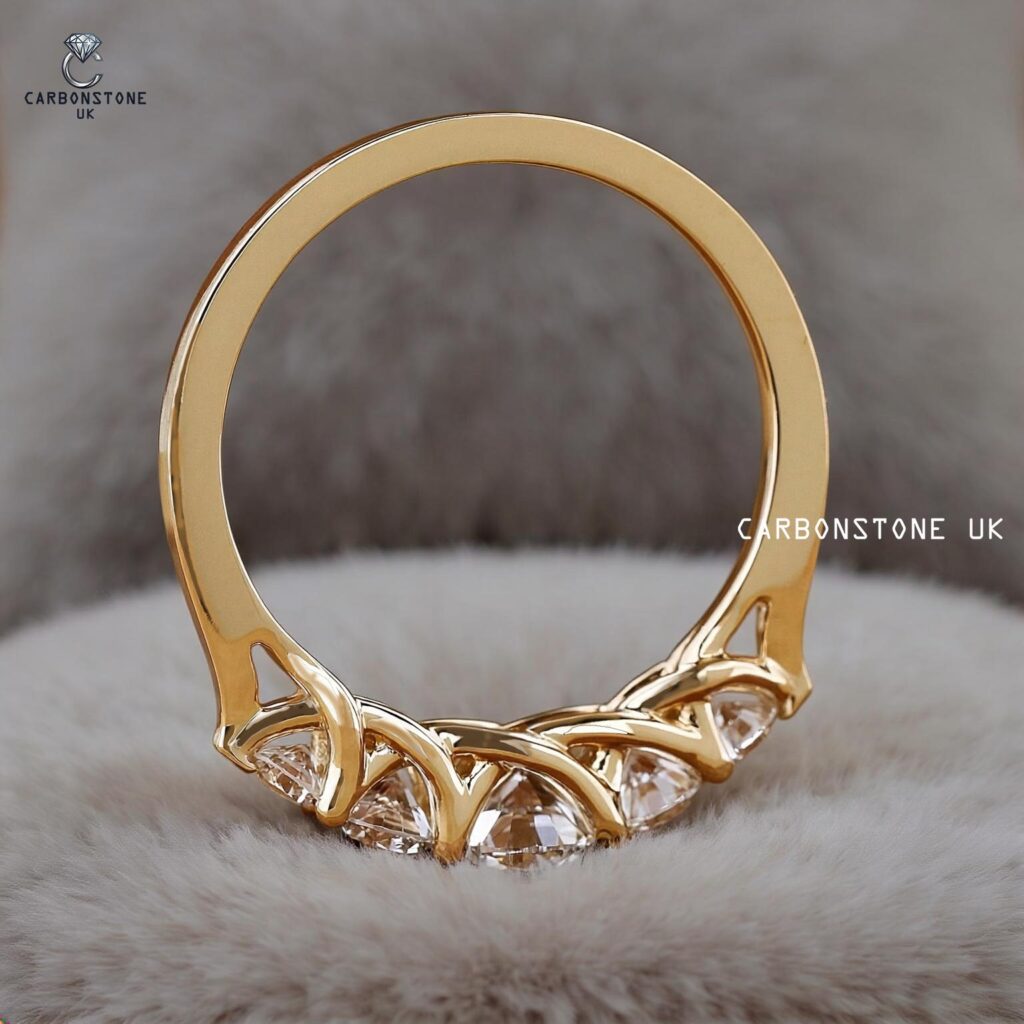 5 Stone Round Cut Engagement Ring