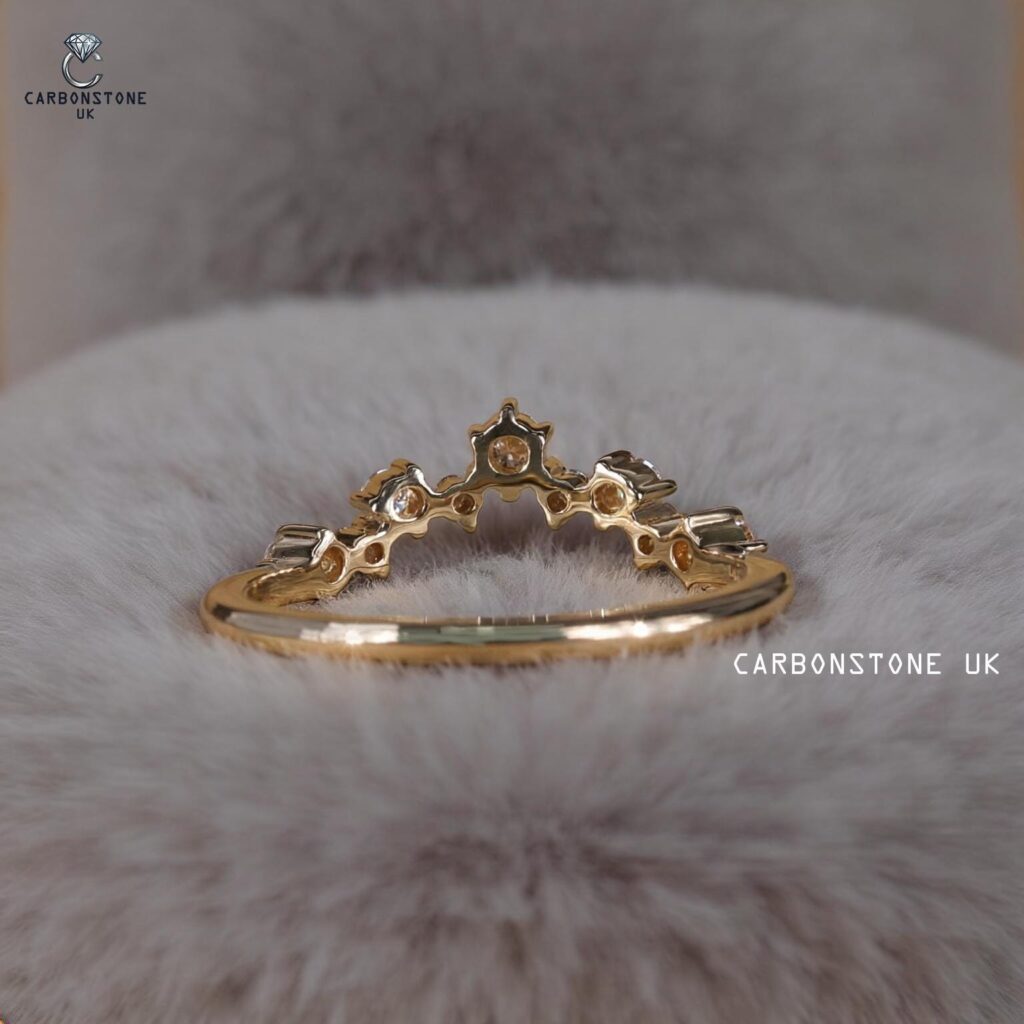 Tiara Round Cut Wedding Band