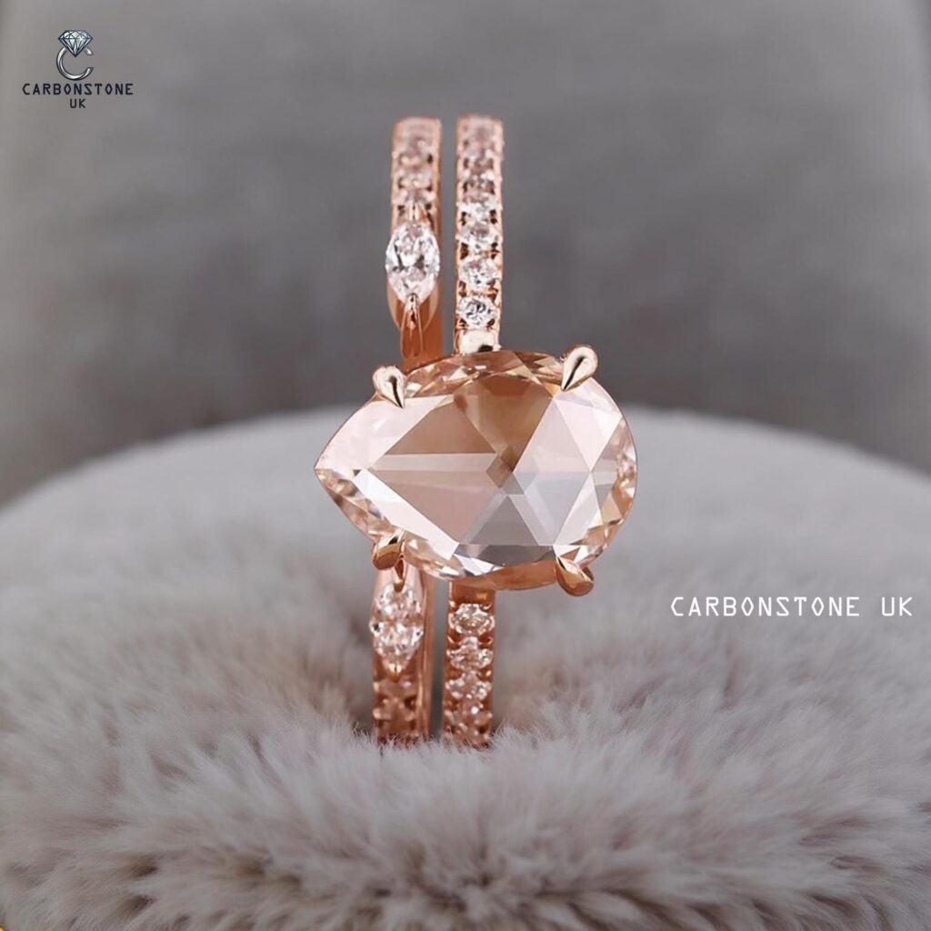 Vintage Pear Rose Cut Engagement Ring