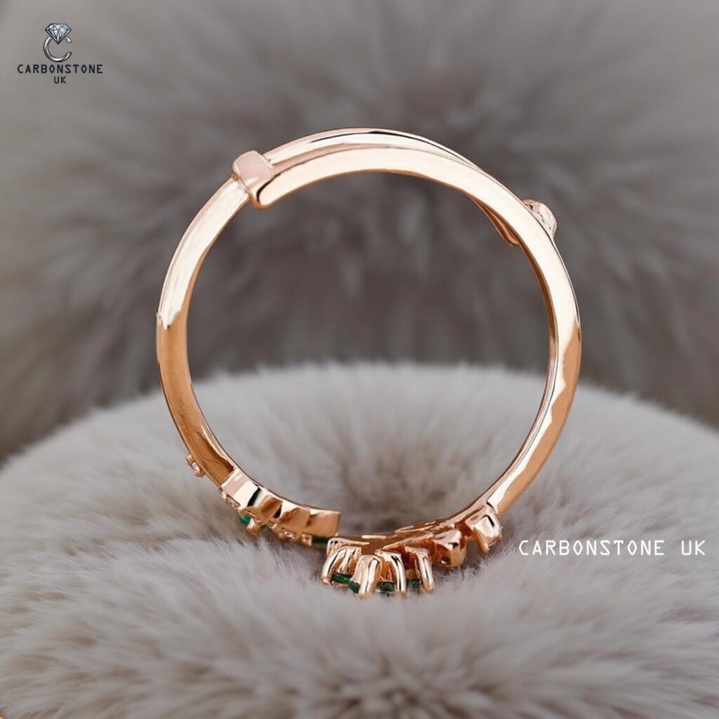 Stackable Marquise Cut Wedding Band in Rose Gold