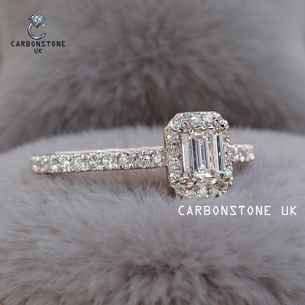 Solitaire Emerald Cut Engagement Ring