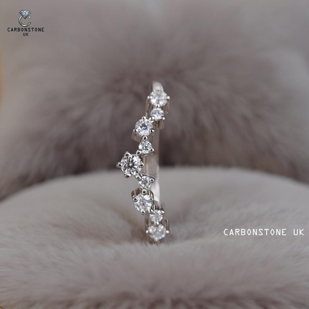 Tiara Round Cut Wedding Band