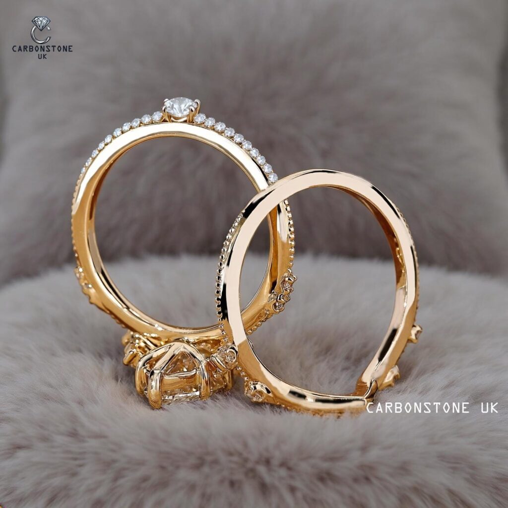 V Shaped Marquise Cut Engagement Ring