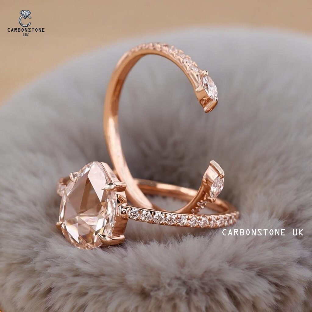 Vintage Pear Rose Cut Engagement Ring