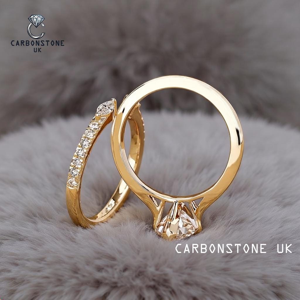 Dutch Marquise Cut Bridal Set in White Gold