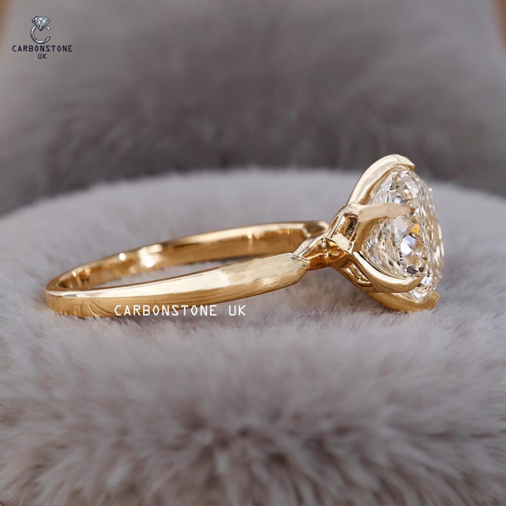 Solitaire Round Cut Engagement Ring in Rose Gold