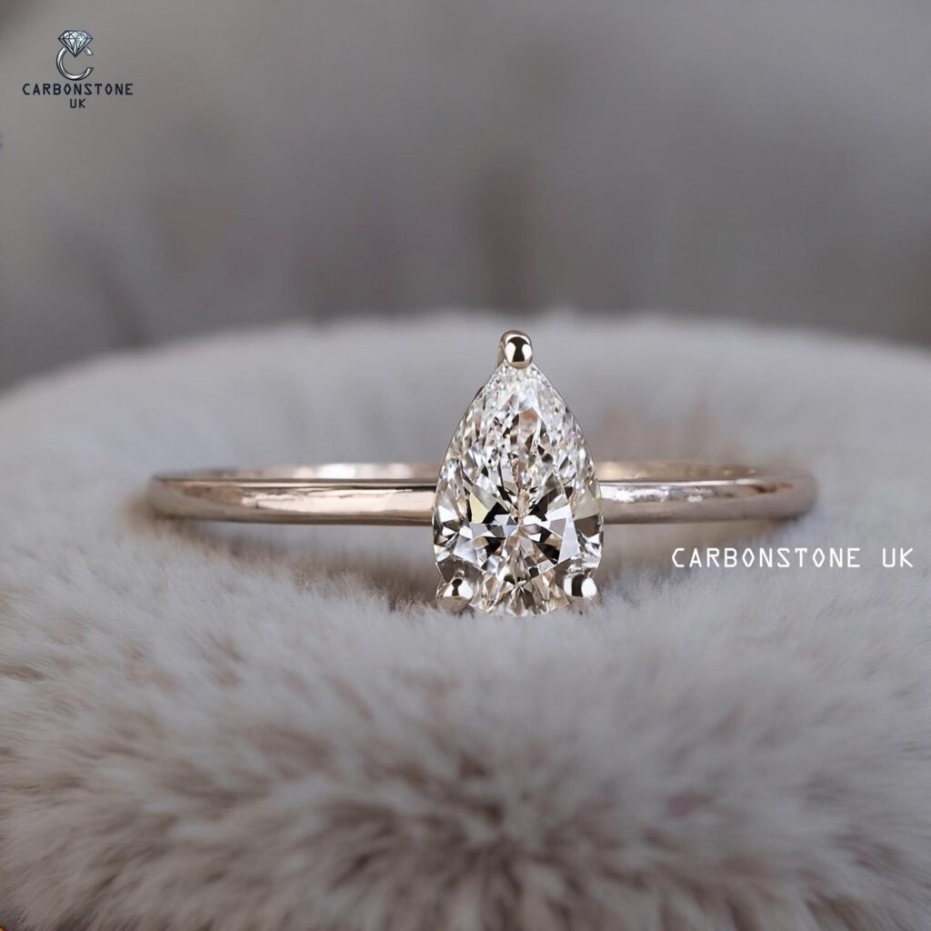 Stackable Pear Cut Engagement Ring