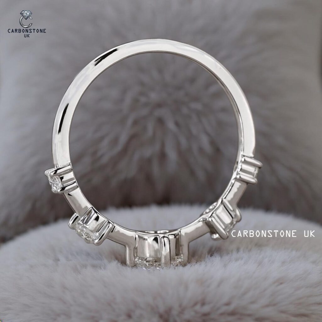 Minimalist Round Cut Wedding Band