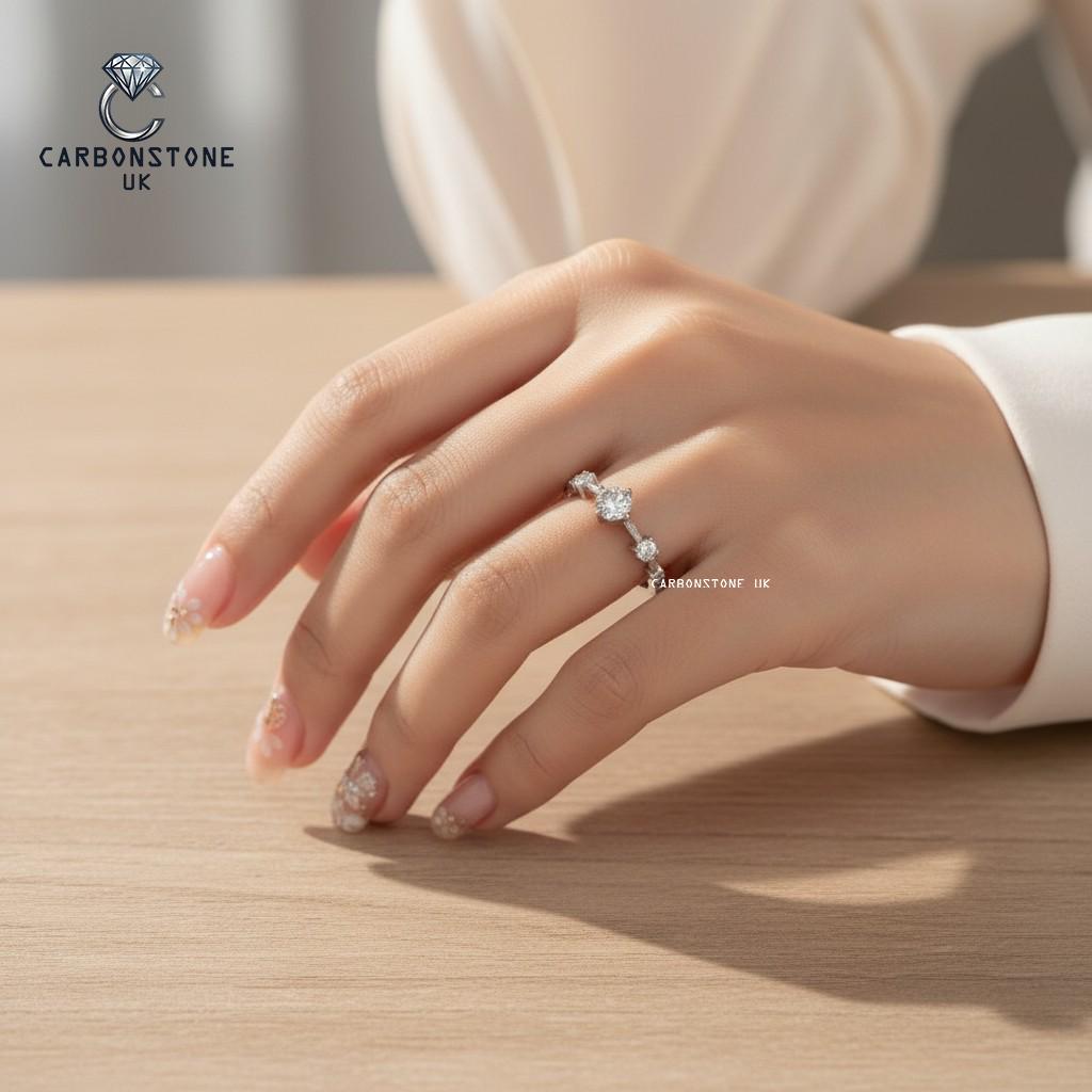 Minimalist Round Cut Wedding Band