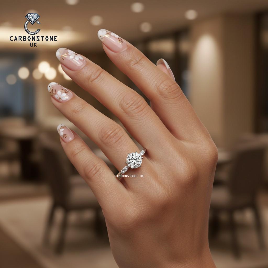 Solitaire Round Cut Engagement Ring in Platinum