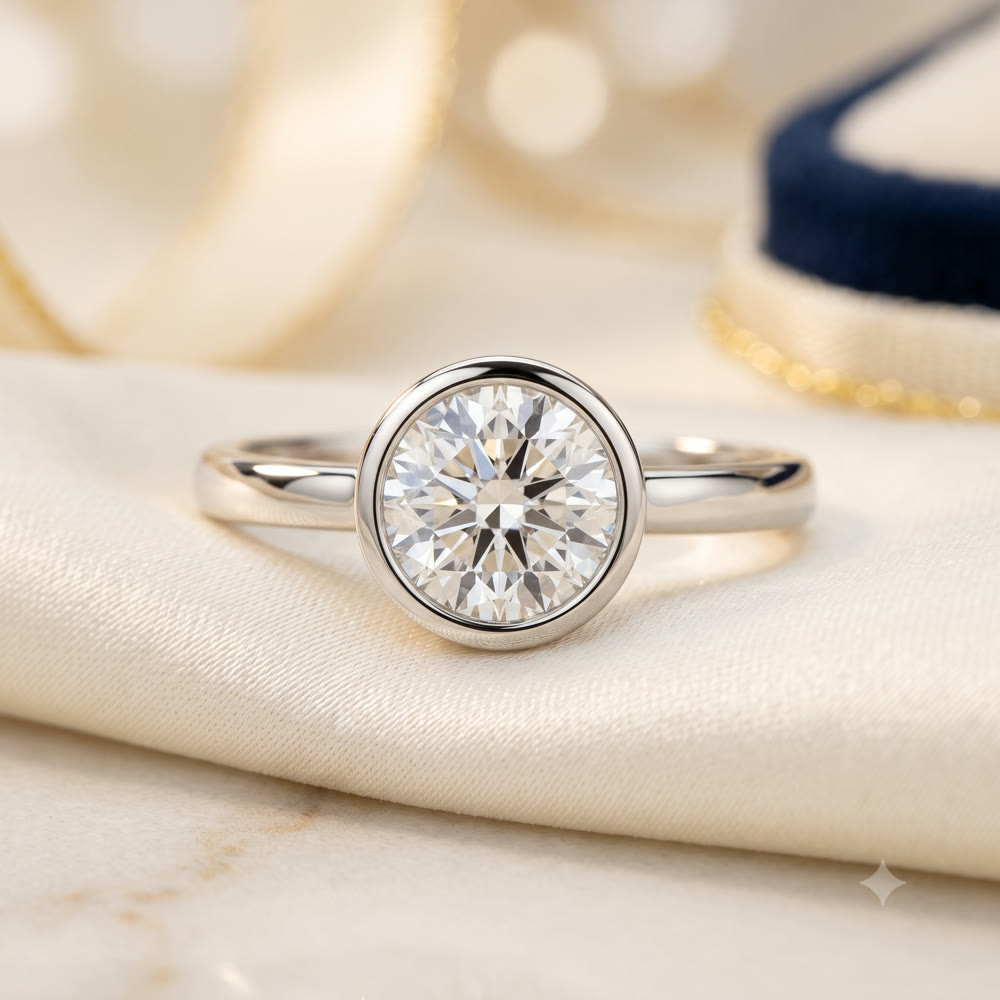 Bezel engagement ring