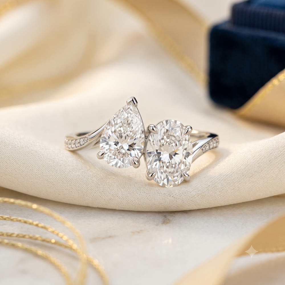 Toi Et Moi engagement ring